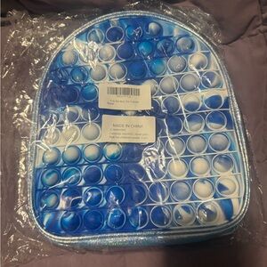 Blue and White Pop It Backpack